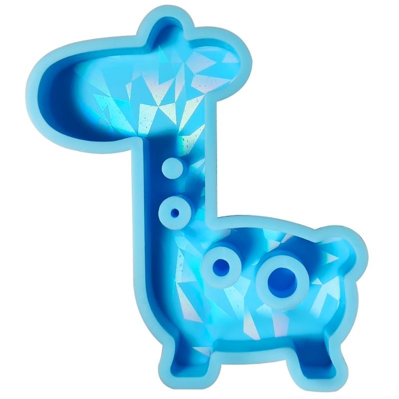 

Holographic Candle Mold Giraffe Shaped Aromatherapy Gypsum Molds Handcrafted Plaster Ornaments for Jewelry Enthusiasts синий