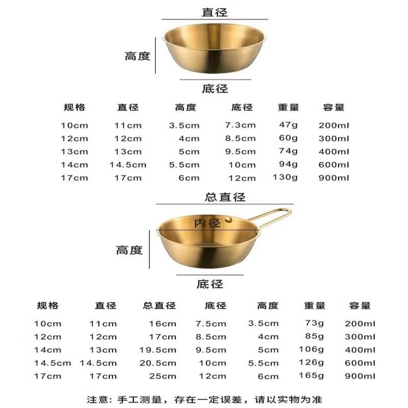 ZISIZ Korean Style 304 Stainless Steel Sierra Bowl