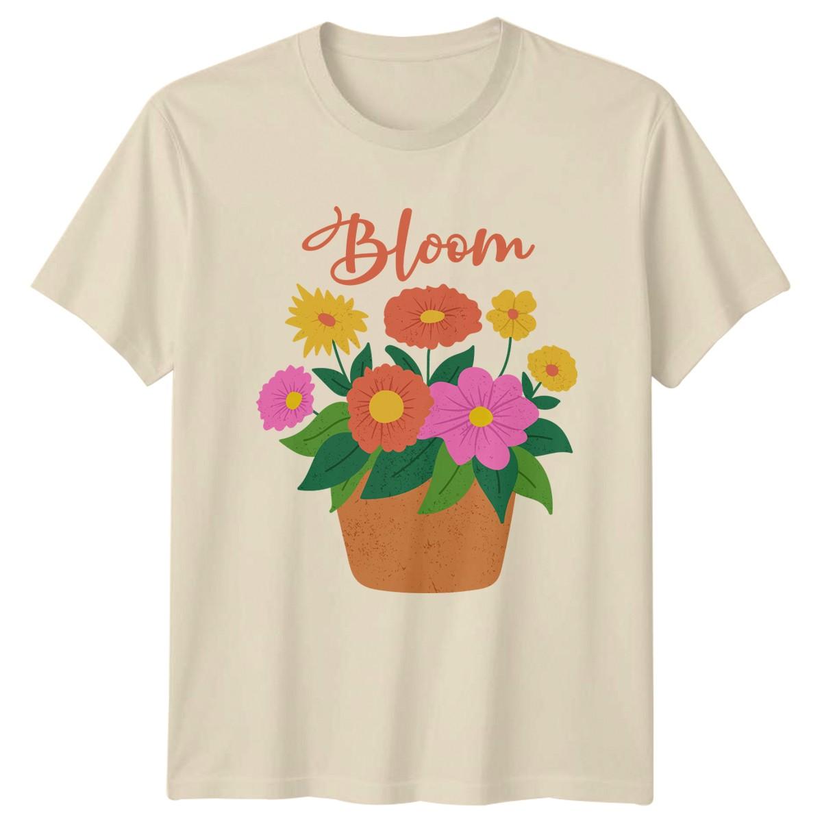 Bloom T-Shirt Botanical Art Floral Gardening Birthday Gift For Him And Her S