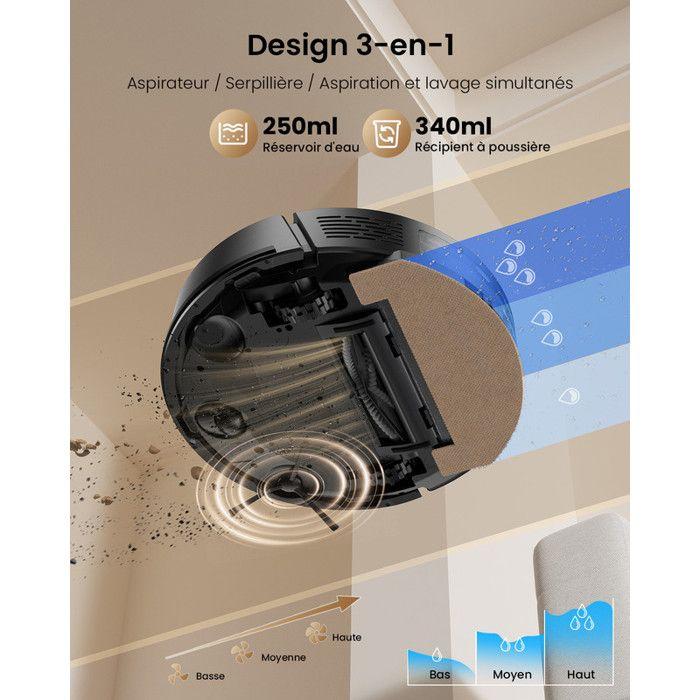 Proscenic Q8 MAX+ Robot Vacuum Cleaner: Smart Control, Battery Life Up To 200 Minutes, Quiet Operation