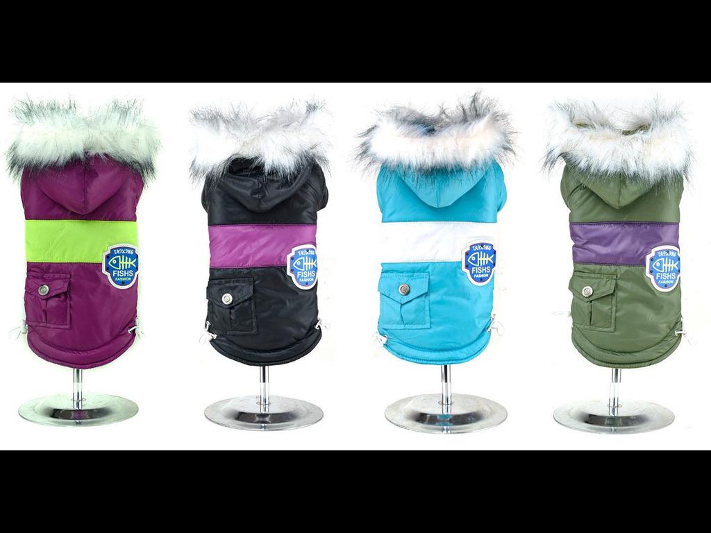 Warm European & American Winter Dog Fur Cotton Coat