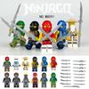 24 Ninja Minifigures M8091 Children'S Assembly Of Small Particle Building Block Toys Xiangjiang Weapon Accessories