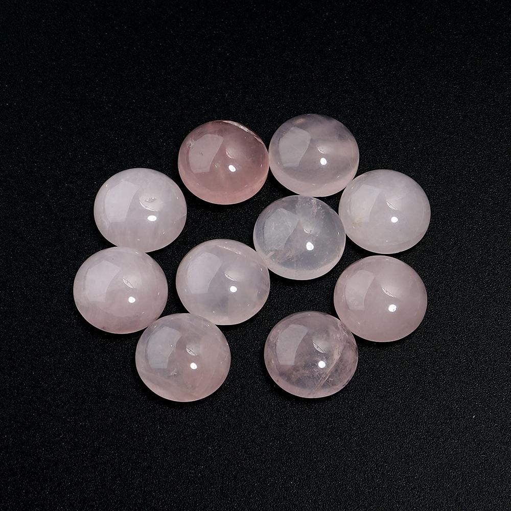5/10pcs Natural Stone Cabochon Beads Powder Crystal Round Flatback Cabochon Cameo For Jewelry Making DIY Rings Necklace Supplies