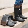 Adult Couple Men and Women Long Tube Wild Bird Association Foldable Rain Boots Waterproof Non-slip Rain Shoes Water Shoes