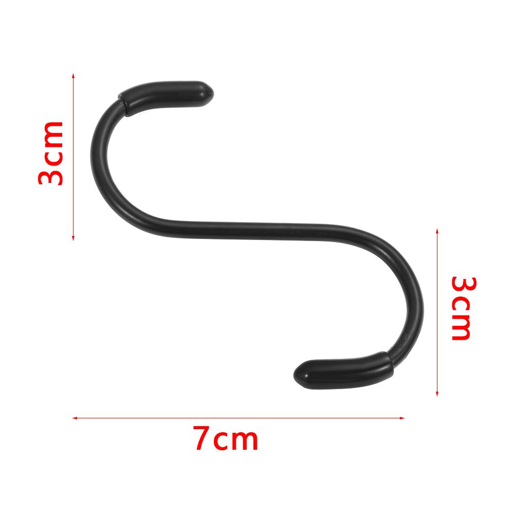 5pcs/pack 7*3*3CM Black S Shaped Hook Stainless Steel Hooks & Rails Kitchen Bathroom Household Hanger Storage Holders Organizer