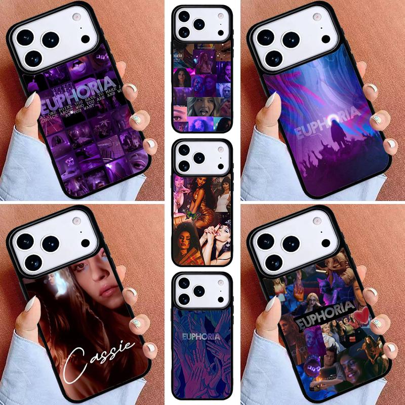 American TV Series Euphoria Luxury Phone Case for iPhone 16e 15 14 13 12 17 Pro Max Plus Air 17pro Cover Coque