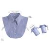 Detachable Stripe Shirt Fake Collar Commute Comfortable Fake Hand Sleeves Easy To Wear Decorative False Wrist Cuffs Office