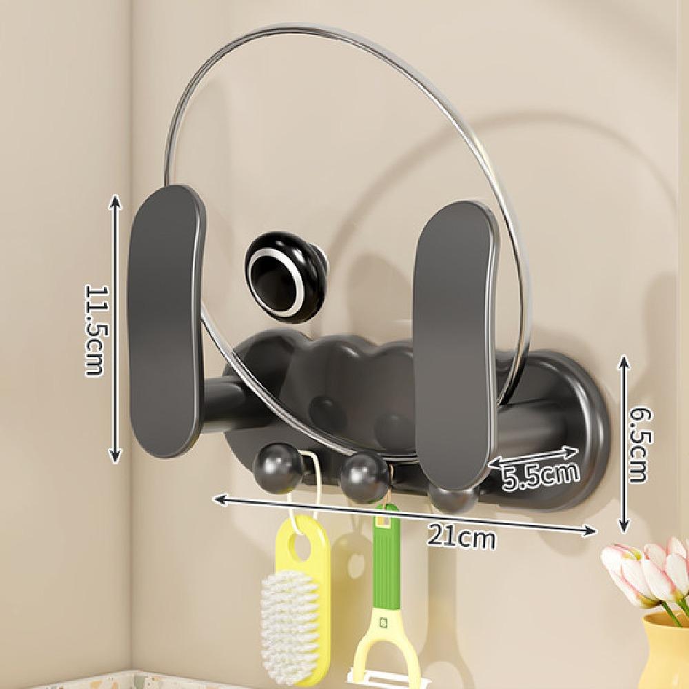 Rotatable Pot Lid Storage Rack Save Space Cabinet Pot Lid Organizer  Kitchen