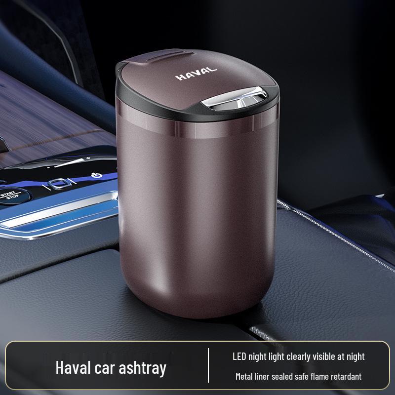 Stylish Fireproof Metal Car Ashtray with Lid – Dustproof Accessory for Men & Women