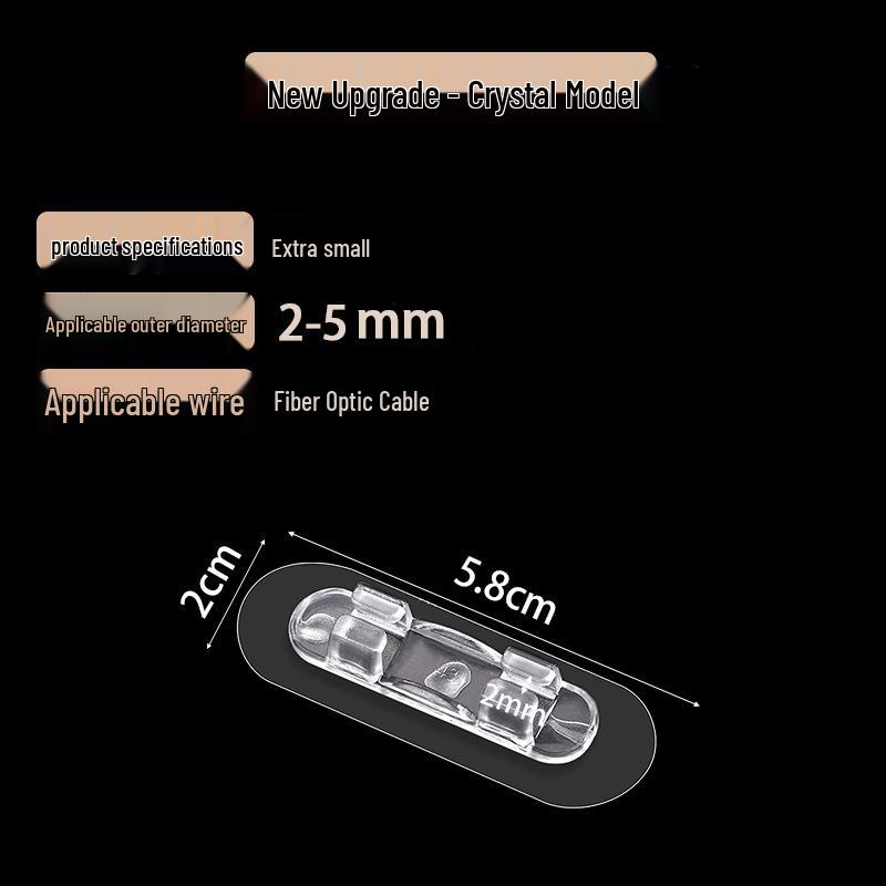 Transparent Self-Adhesive Cable Clips for Wall, No-Punching High Viscosity Wire and Network Cable Organizer