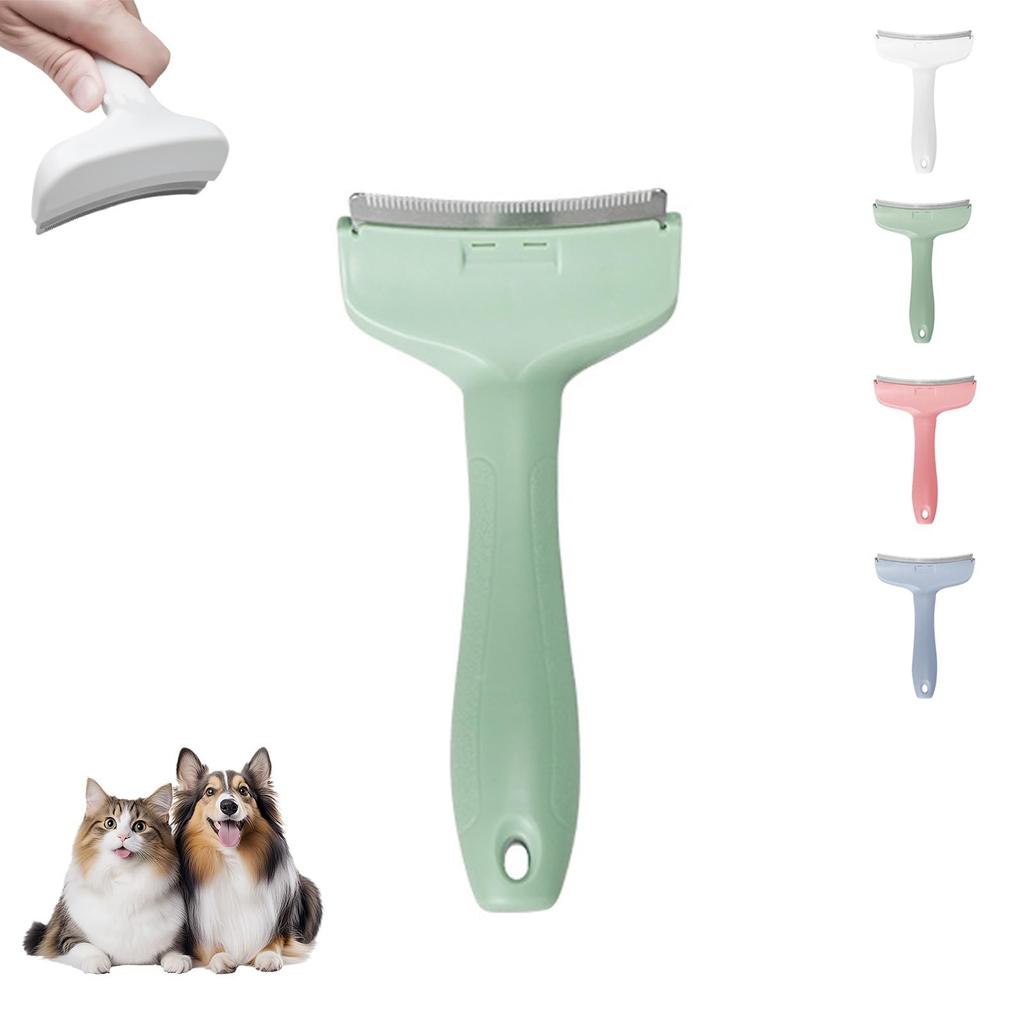 New Flea Comb For Cats Dogs Grooming Brush, V-Shaped Teeth Shedding, Gentle Deshedding Ergonomic Handle