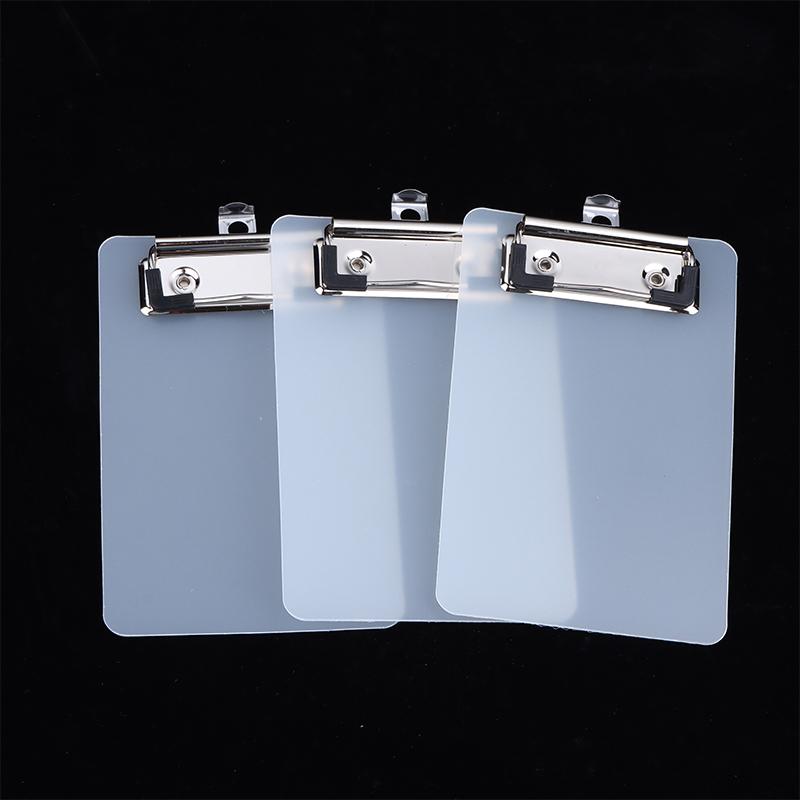 1/3Pcs Portable Transparent Clipboard With Hanging Hook Mini Clear Writing Board Hanging Office School Supplies