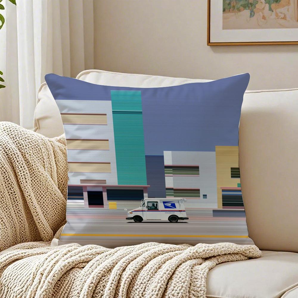 Abstract World Premium Printing Cushion Cover Pillowcase Antidustmite living Room Sofa Decor Cushion Room