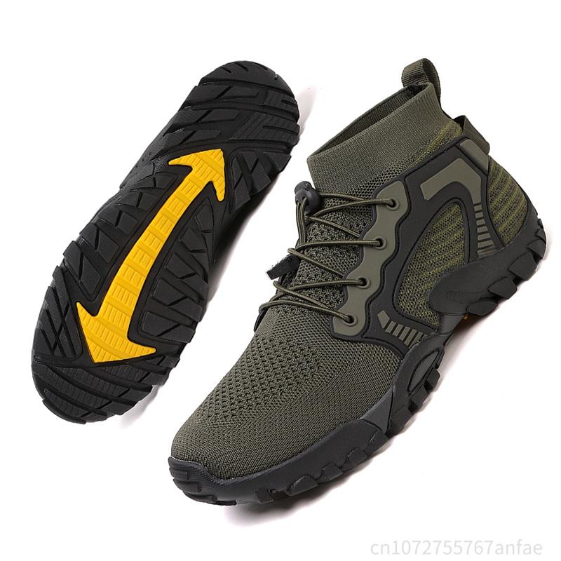 Outdoor Herren Kletterschuh Rutschfester Wanderschuh Atmungsaktiver Watschuh Umhängetasche Flusslaufschuh Abriebfest Übergröße48
