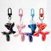 Kreativer Großer Ballon Hund Herz Schlüsselanhänger für Frauen Mädchen Niedlich AB Bunt Acryl Hund Schlüsselanhänger Handy Tasche Anhänger Zubehör Geschenke