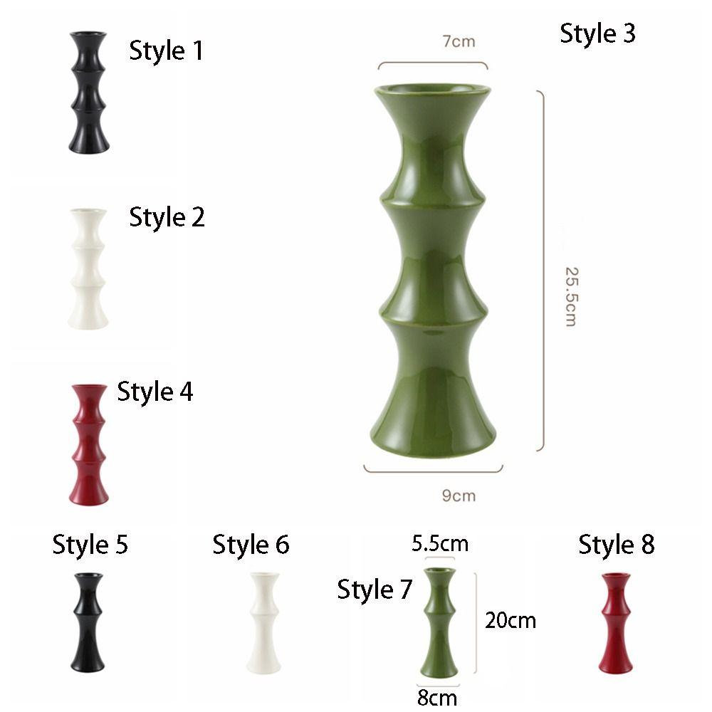 Ceramic Flower Vase Vintage Flower Holder Desktop Ornament Hydroponic Flower Planter Dining Table