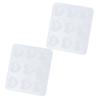 2 Stück Silikonformen 9 Vertiefungen Herzformen Epoxidharz Tropfenkleber DIY Dekorationsformen