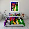 Colorful Musical Instruments Art Decor Bedding Set with 1 Duvet Cover 2 Pillowcases Single Double King Queen Gift