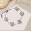 Stylish 13MM Four-Leaf Clover Laser-Cut Hand Jewelry - Daily Wear for Influencers
