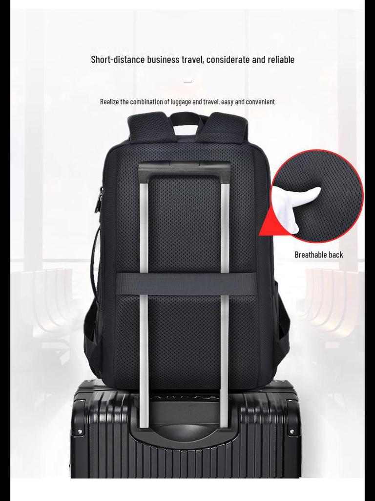 Men's Waterproof Multi-Function Business Backpack with USB Charging Port