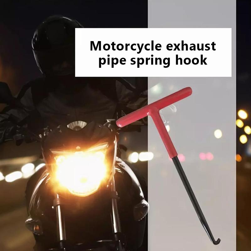SEAMETAL Motorrad Auspuff Federzieher Demontagewerkzeug Rutschfester Griff T-förmiges Feder Einbau Demontagewerkzeug für Roller