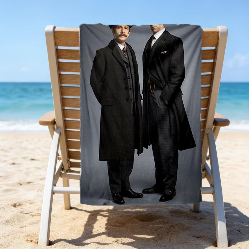 Ultra-Soft Beach Towel with Sherlock Theme,Ideal for Pool - Camping, Diving - Perfect Travel Essential, Vibrant Beach Towel.