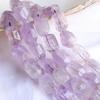 Imported Raw Tourmaline, Amethyst, and White Crystal Faceted Beads for DIY Bracelet Accessories