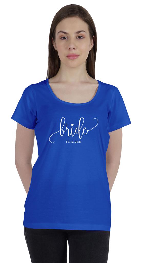 Inkdotpot Personalized Womens Tshirt Top Bride Wedding Announcement Shirt-1N