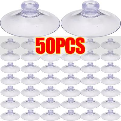 2/50Pcs Plasitc Suction Cups Mushroom Head Clear Suckers Car Window Glass Decor Hanging Hooks Bathroom Organizers Suction Pads