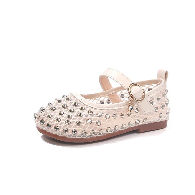 New Summer Kids' Hollow-Out Mesh Sandals - Korean-Style Breathable Low-Cut Mary Jane Shoes for Girls