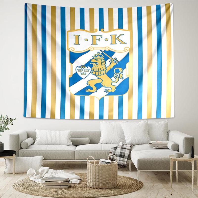 IFK Göteborg Wandteppich für Schlafzimmer, Wohnzimmer, Spielzimmer, Dekorations-Kunstzimmer Wandteppich Feiertags- und Geburtstagsgeschenke