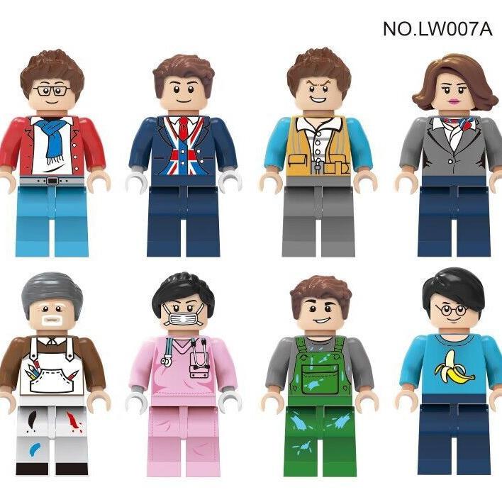 Professional Minifigures Lw007A Children Assemble Small Particles Building Block Toy Paint Nurse Student