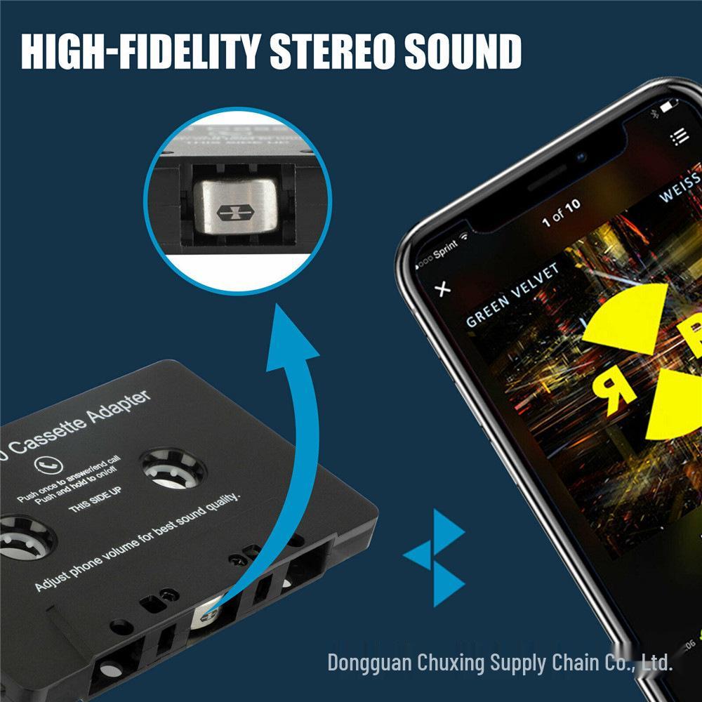 Bluetooth Cassette to MP3 Converter for Car with Four-Channel Support