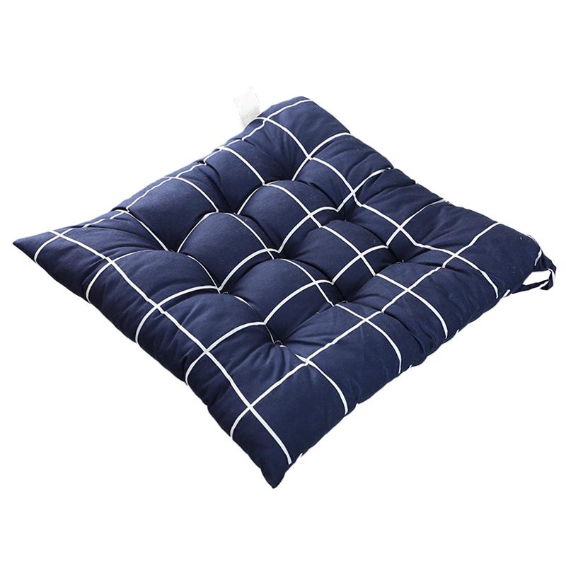 1Pc Student Fart Pad Winter Window Seat Cushion Warm Cotton Pad Thicken Cushion Office Supplies 40x40CM With Strap