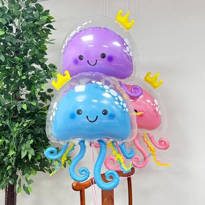 Large Cartoon Jellyfish Balloon Under The Sea Theme Children Birthday Party Octopus Inflatable Balloon for Mermaid Party Decor