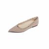 Fashion New Riveted Pointed Toe Single Shoes Riveted Patent Leather Soft Sole French Slip Feet Temperament Non-Slip Flats