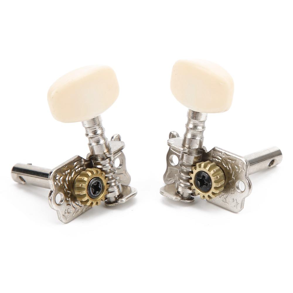 Big Square Head Guitar Machine Heads Silver Folk Instrument Tuning Pegs  For Acoustic Guitar