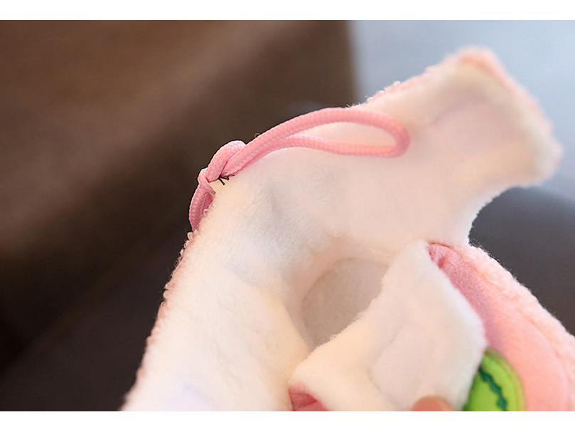 Baby-Pre-Walking-Schuhe mit Samtfutter: Warme, dicke Baumwoll-Schneestiefel für 3-15 Monate