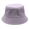 Simple Hat Fisherman With Solid Color Design And Skull Embroidery For Daily