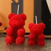 Handmade Rose Bear Scented Candle: Creative Valentine's Day or Girl's Birthday Gift, Perfect for Bedroom Decoration.