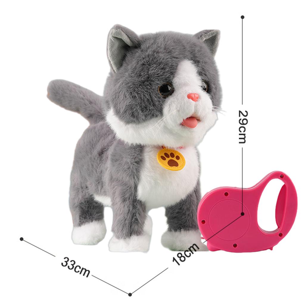 Electronic Interactive Plush Toy with Remote Control Leash Realistic Robot Puppy Toy for Ages 4 Up