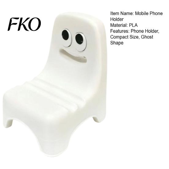 Desktop Phone Holder 3D Printed Holder, Ghost Chair Shape Compact Stand, Hands-free Portable Anti-Slip Decorative for Home Office Travel Stand