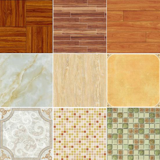 1/12 Dollhouse Floor Sticker Wall Decal Kitchen Bathroom Miniature Accessory