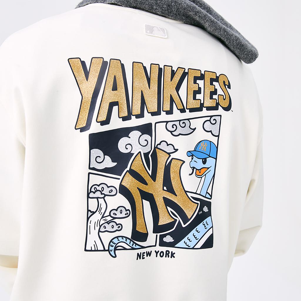 MLB New York Yankees SS25 Sweatshirt Unisex Cream 3AMTQ0151-50CRS