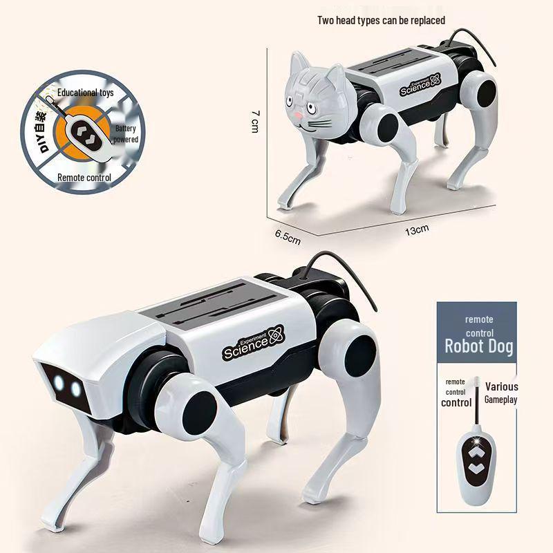 DIY Remote Control Mechanical Dog & Cat Toy Set – Walking Remote Control Pet Assembly Kit