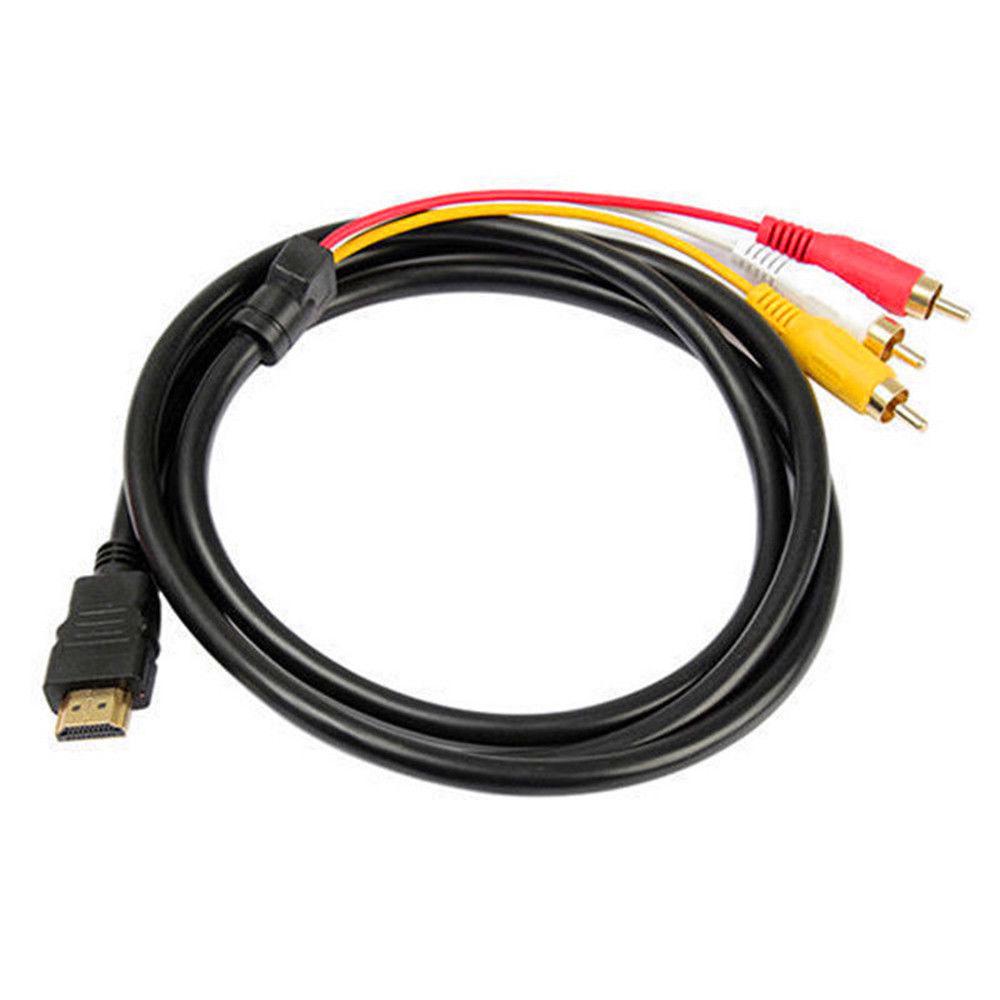 5Ft HDMI Male to 3 RCA Video Audio Converter Component AV Adapter Cable HDTV