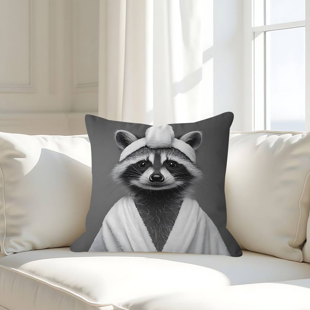 Funny Animals Bathroom Pillow Case Removable Washable Cushion Cover – All-Season Soft Linen