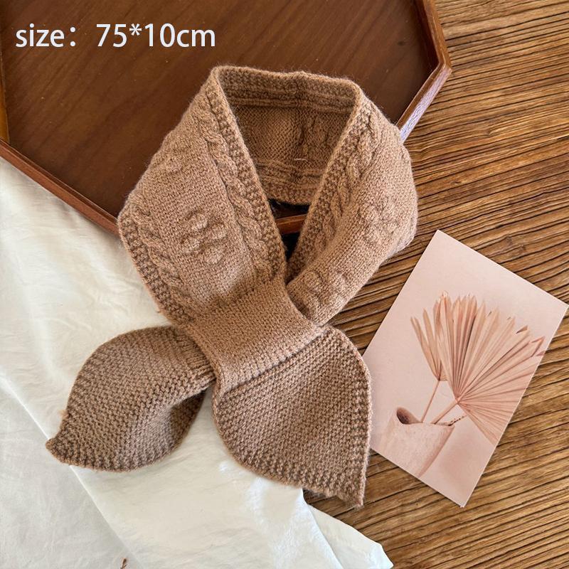 Autumn And Winter Children'S Scarf Cute Baby Warm Knitted Scarf Fashionable Boys And Girls Cross Scarf Neck Cover