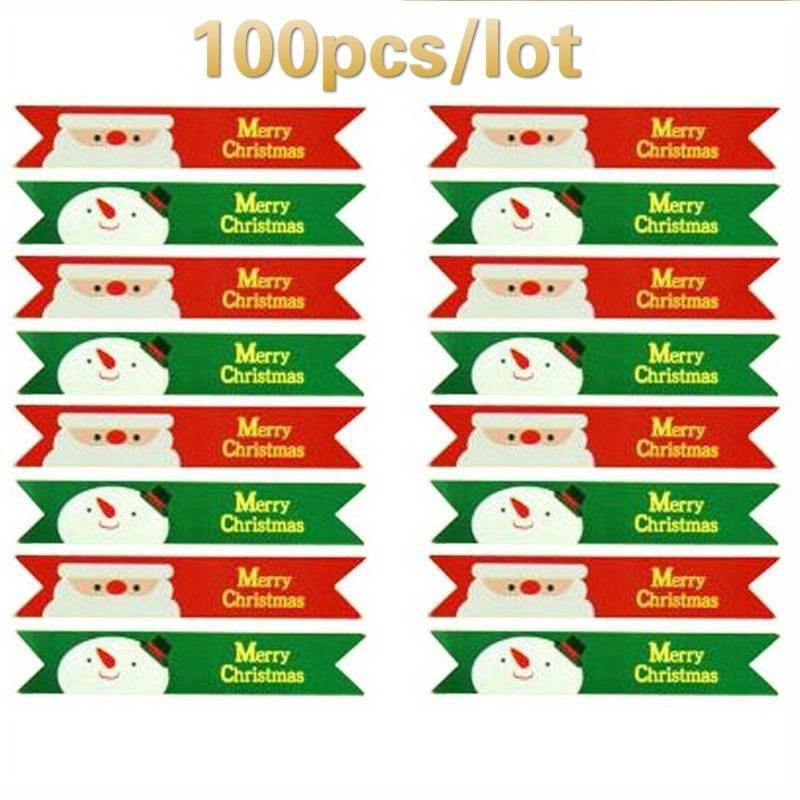10pcs/set Cute Merry Christmas Santa Claus Snowman Seal Sticker Party Baking Package Paper Tags Labels Xmas Gift