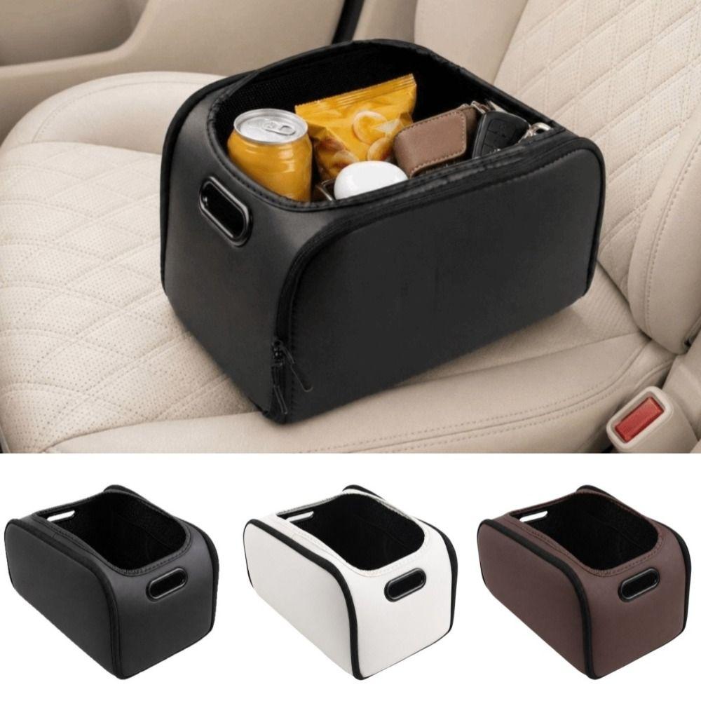 Leather Car Multi-Function Storage Box High-Capacity Trunk Storage Box Rear Trunk Area
